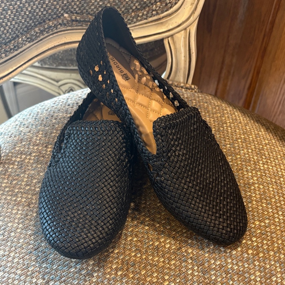 Birdies Starling Black Woven Loafers